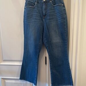 LOFT Dark Blue The Curvy Kick Crop jeans